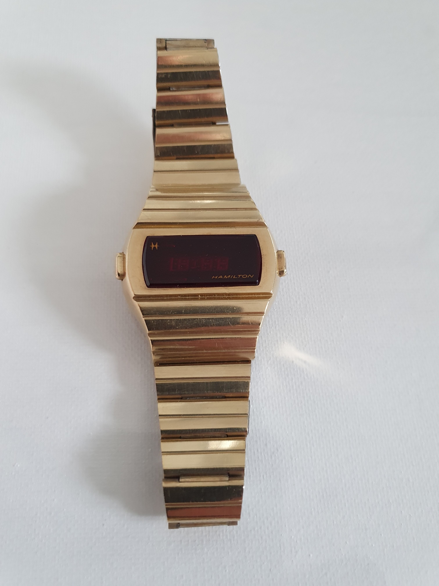 Hamilton 1970s Kojak Gold LED watch