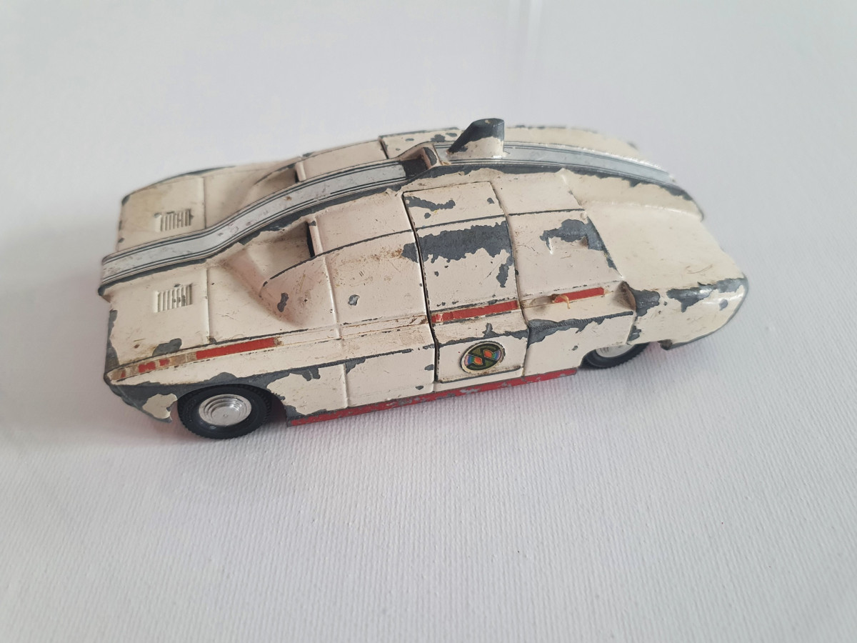 Restored Gerry Anderson Dinky 104 Captain Scarlet Spectrum Pursuit Vehicle Captain Black Version In Repro Box - Sally Antiques - Foto 13